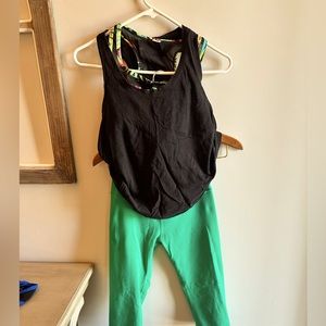 Fabletics tank, bra, capris